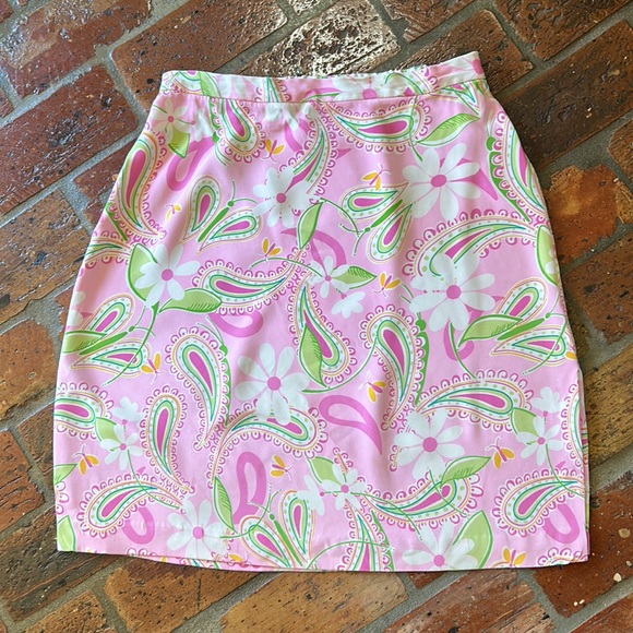 Lilly Pulitzer Silk pull on skirt sz8 - Picture 7 of 9